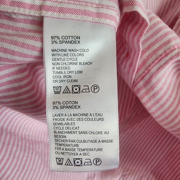 Tommy Bahama Mens Button Down Shirt Long Sleeve Striped Pink White Size XL - Picture 7 of 8